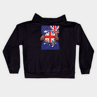 Australian Flag Australian Flag Ripped - Gift for British From Australian Kids Hoodie